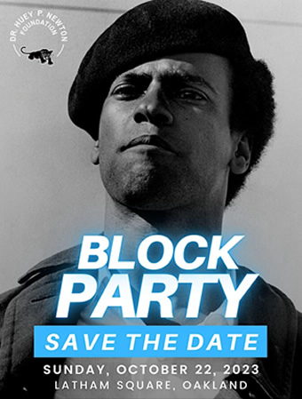 Photo of Dr. Huey P. Newton on flyer