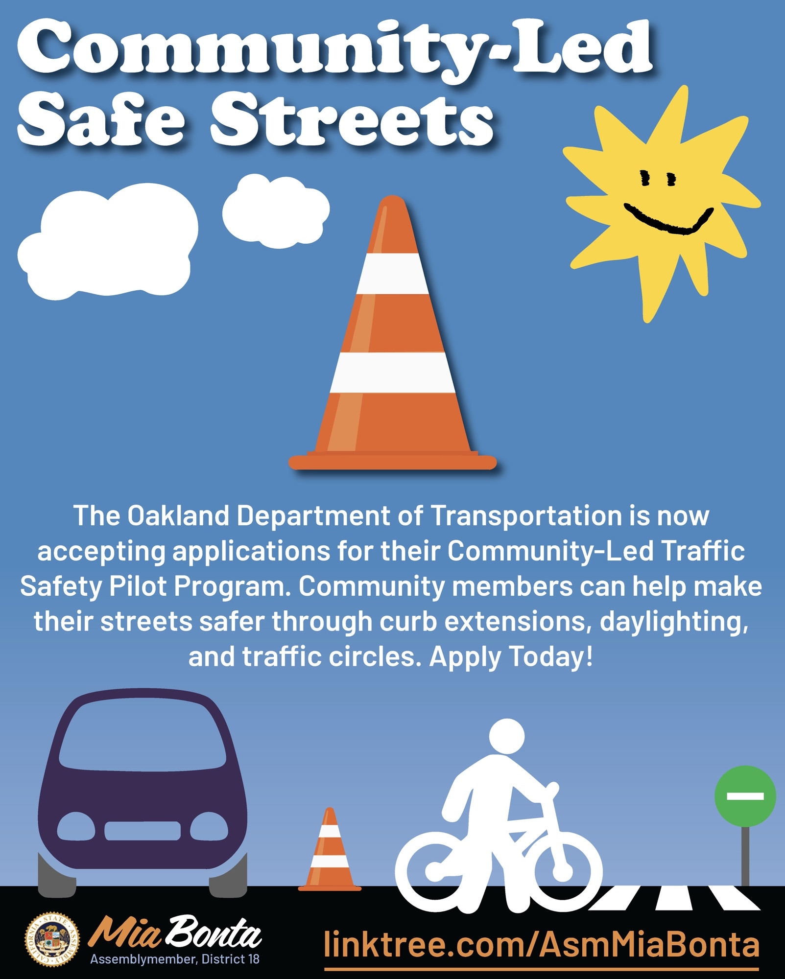 Asm. Bonta Community Led Safe Streets Graphic