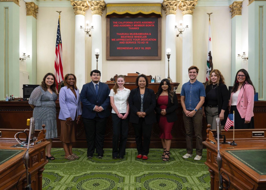 Asm. Bonta Photo of Staff and Interns on Assembly Floor