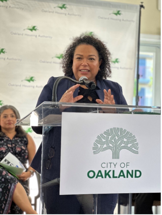 Asm. Bonta speaking at an event for City of Oakland