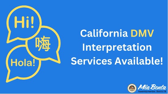 DMV Interpretation Services Available Graphic