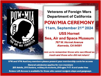 POW/MIA Recognition Day Ceremony Graphic