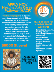 Healing Arts Career Pathway Destiny Arts Center Graphic