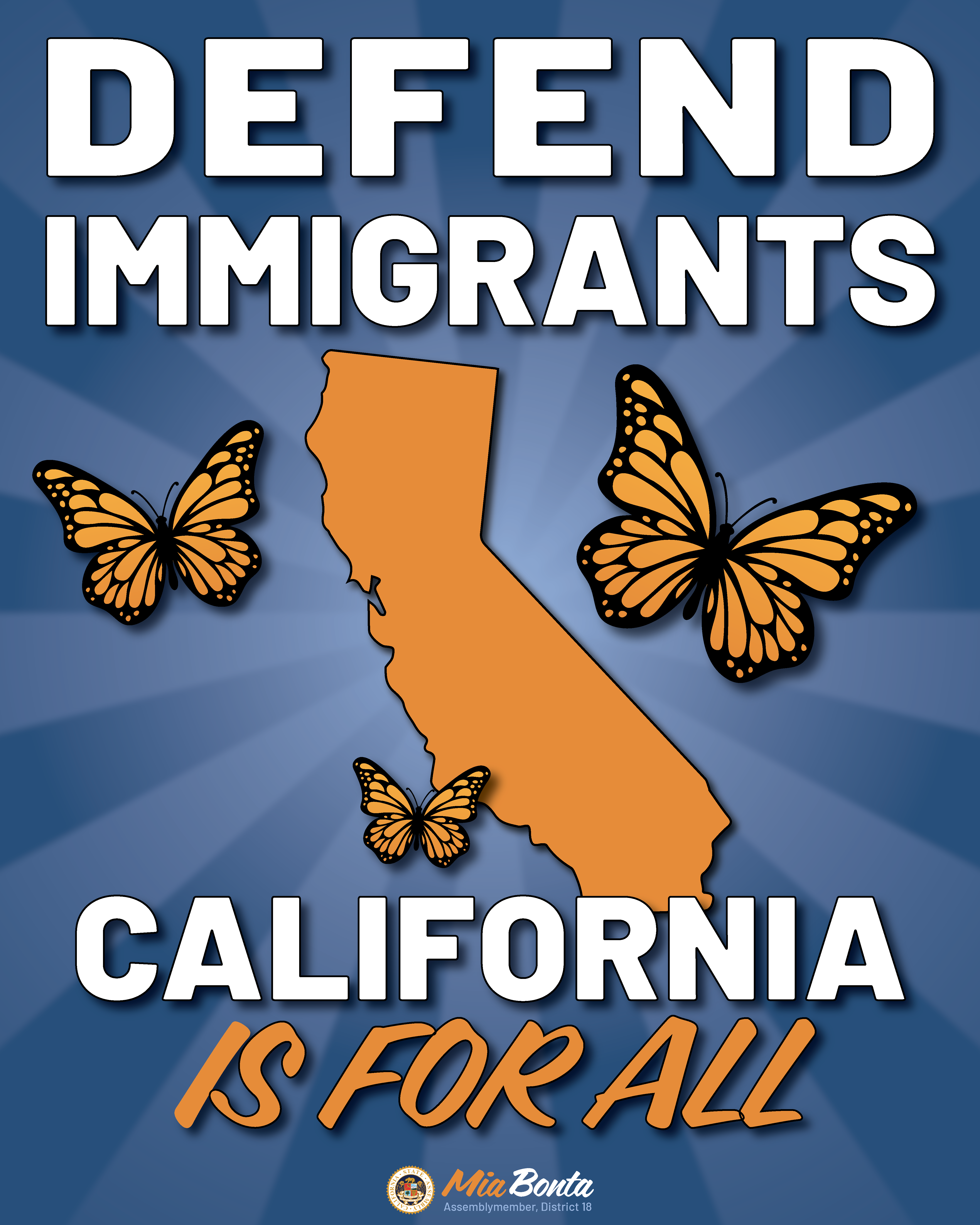 Asm. Bonta Defend Immigrants Graphic