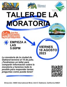 Taller de la moratoria viernes 18 agosto 5 p.m.