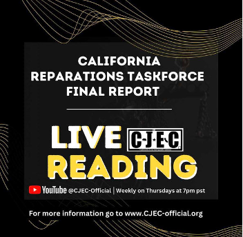California Reparations Taskforce Final Report Live Reading