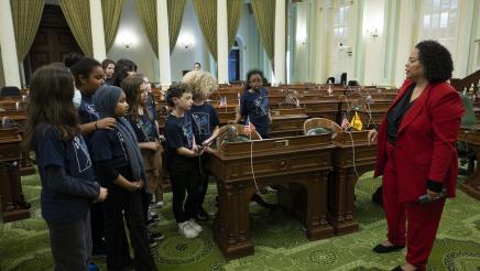 Bonta and students in Chambers - Bay Area Music Project