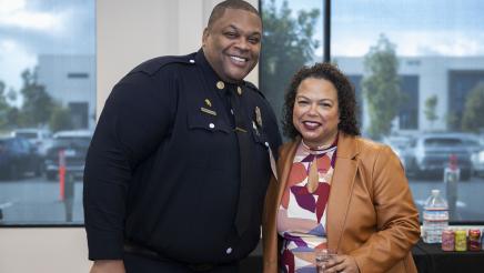 Oakland FD Chief with Bonta AD18 District Awards