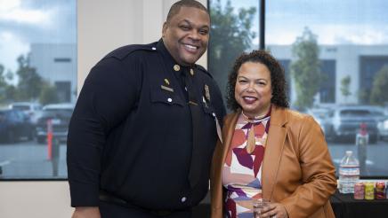 Oakland FD Chief with Bonta AD18 District Awards