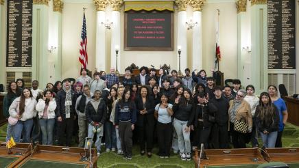 Asm. Bonta with Oakland High School Health Students at the Capitol