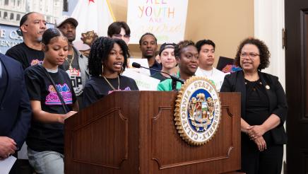 Guest speaker for Youth Justice Press Conference