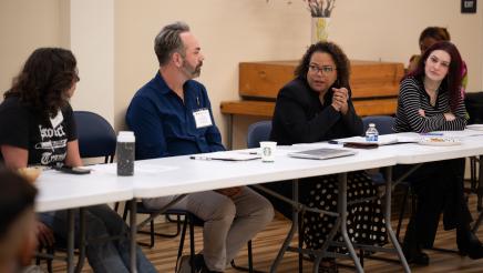 Photo of Asm. Bonta and guests LGBTQ Roundtable