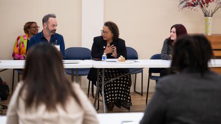 Photo of Asm. Bonta and guests LGBTQ Roundtable