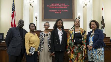 Asm. Bonta AIM for Dr Marvin L. Boomer Jr with family