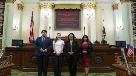 Asm. Bonta and Interns in session