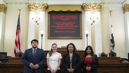 Asm. Bonta and Interns in session