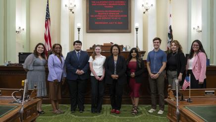 Asm. Bonta and Interns and Staff in session