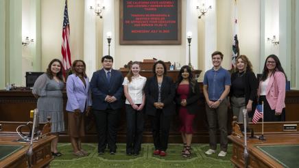 Asm. Bonta and Interns and Staff in session